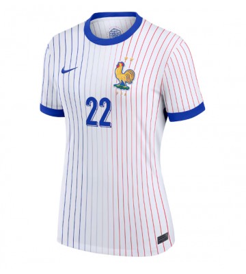 Frankrig Theo Hernandez #22 Udebanetrøje Dame EM 2024 Kortærmet
